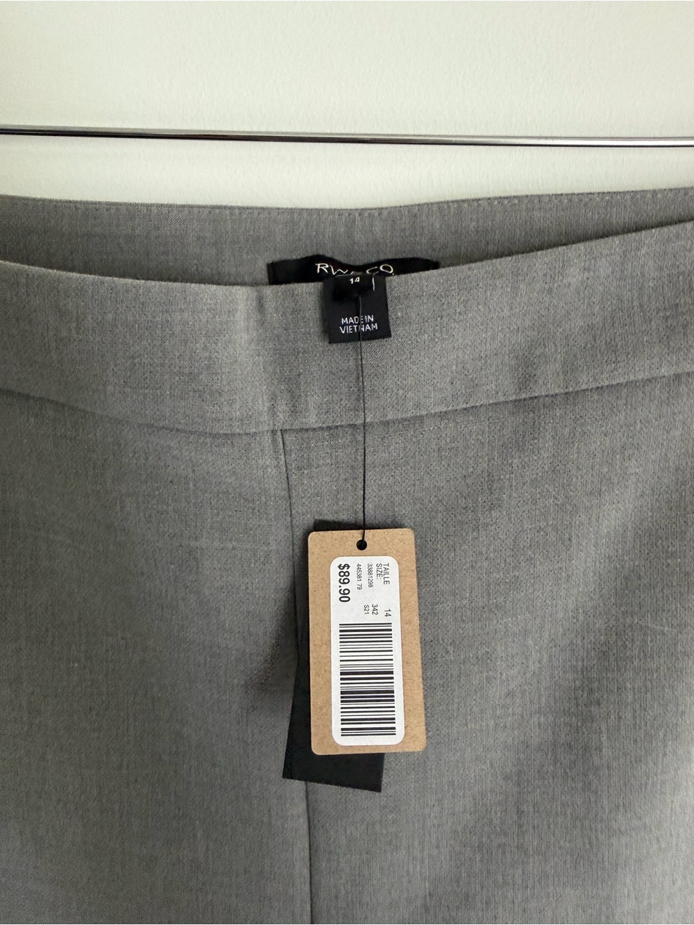 RW&CO Grey High Rise Wide Leg Culotte Pants NWT Size 14 - Picture 4 of 7